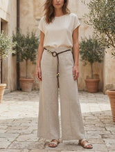 Load image into Gallery viewer, Classic Lino High-waisted, Wide-Leg Italian Linen Pants