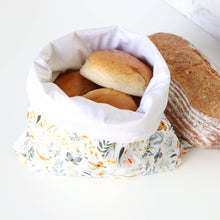 Load image into Gallery viewer, Reusable Bread Bag - Butterfly Garden (tested once)