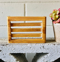 Load image into Gallery viewer, Slatted Bamboo Soap Dish