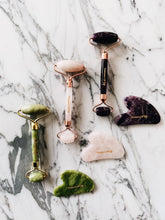 Load image into Gallery viewer, Facial Roller Tool, 100% Rose Quartz