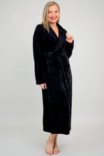 Load image into Gallery viewer, Blue Sky Black Bamboo Velvet Robe