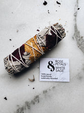 Load image into Gallery viewer, Rose Petals & White Sage Smudge Bundle