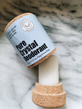 Load image into Gallery viewer, Crystal Deodorant Stick, in zero waste cork packaging