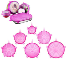 Load image into Gallery viewer, Silicone Cover Stretch Lids (6pc)