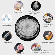 Load image into Gallery viewer, Silicone Cover Stretch Lids (6pc)
