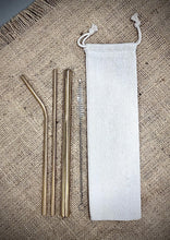 Load image into Gallery viewer, Stainless Steel Straw Set with Pouch