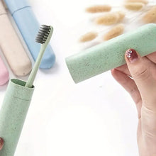 Load image into Gallery viewer, Wheat Straw Toothbrush Travel Case
