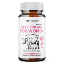 Load image into Gallery viewer, Rise Nutrition Female Optimized Beef Organs 60ct
