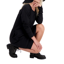 Load image into Gallery viewer, Organic Cotton 'Everyday' Long Sleeve Pocket T Shirt Dress
