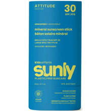 Load image into Gallery viewer, Baby &amp; Kids Unscented Mineral Sunscreen Stick SPF 30 60g
