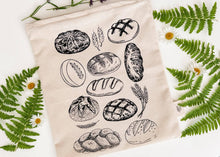 Load image into Gallery viewer, Bread Storage Bag/Loaves of Bread/Lined Bag
