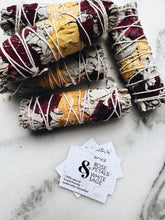 Load image into Gallery viewer, Rose Petals &amp; White Sage Smudge Bundle
