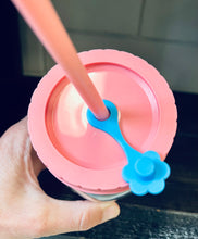 Load image into Gallery viewer, Plastic Mason Lid With Straw &amp; Cover
