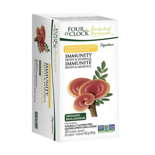 Immunity Reishi Moringa Organic Herbal Tea by Four O'Clock