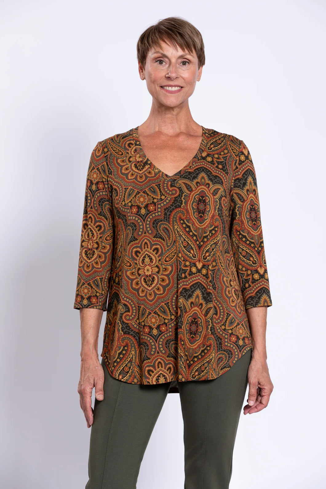 Blue Sky Jackie 3/4 Sleeve Top, Bamboo