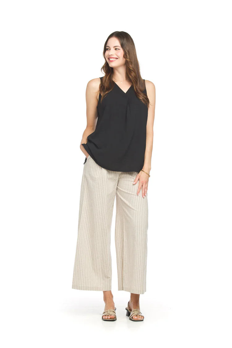 Striped Linen Blend Pants