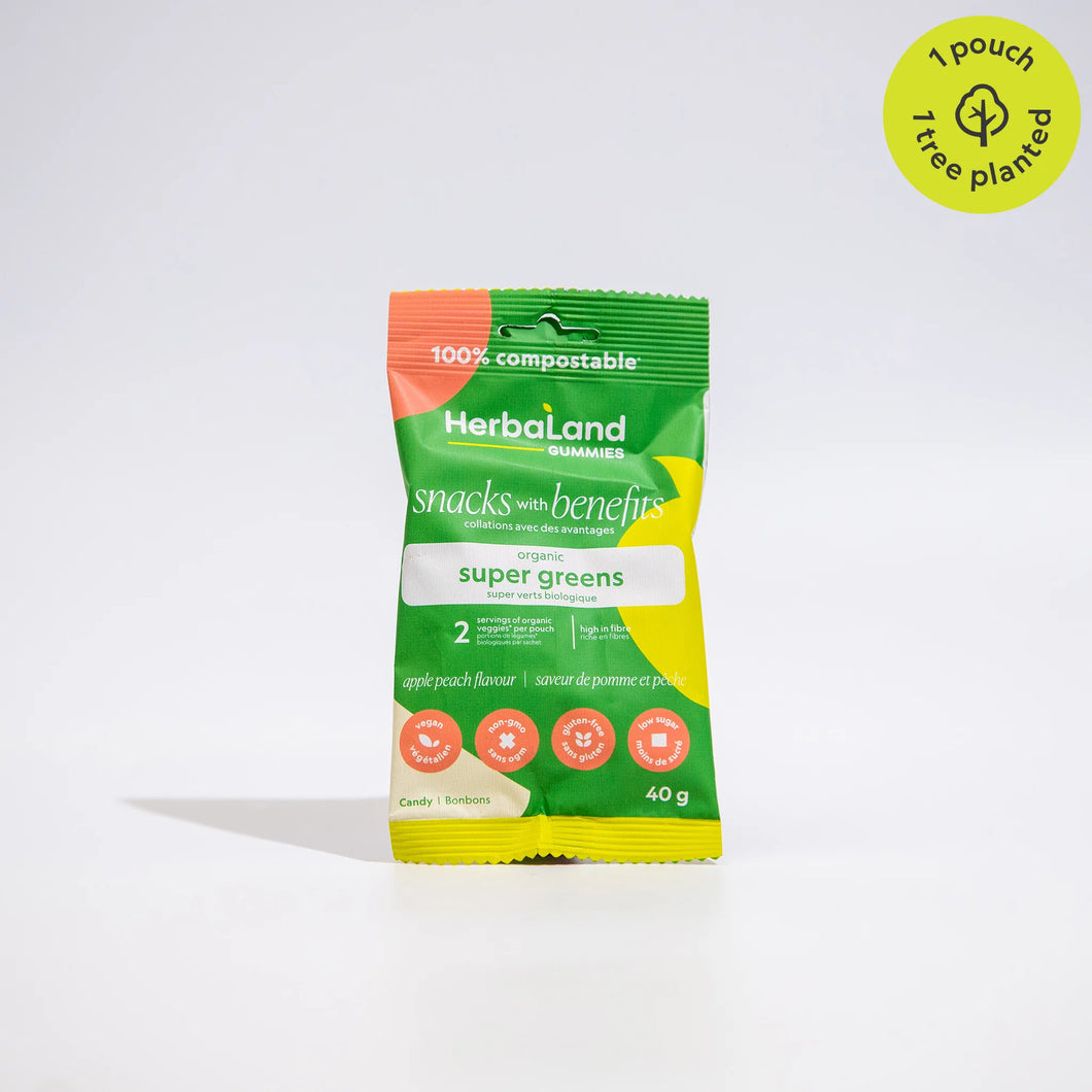 Vegan Super Greens Gummy Snacks with Benefits