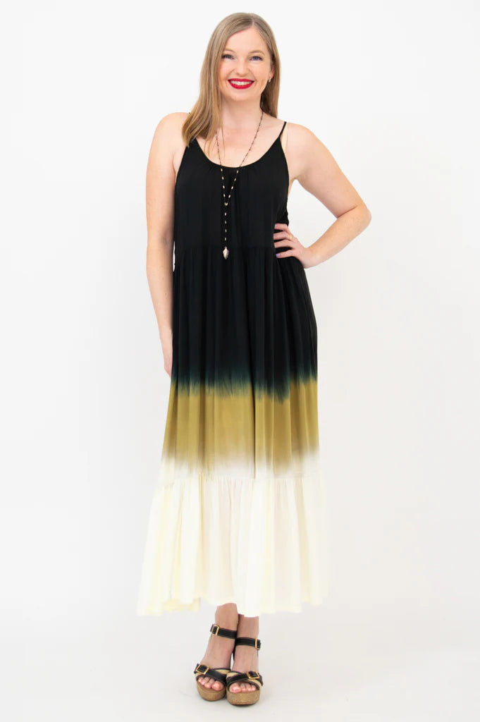 Black Dip-Dye Boha Dress