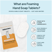 Load image into Gallery viewer, Honey Clementine Foaming Hand Soap Tablet
