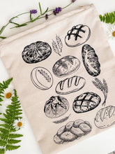 Load image into Gallery viewer, Bread Storage Bag/Loaves of Bread/Lined Bag
