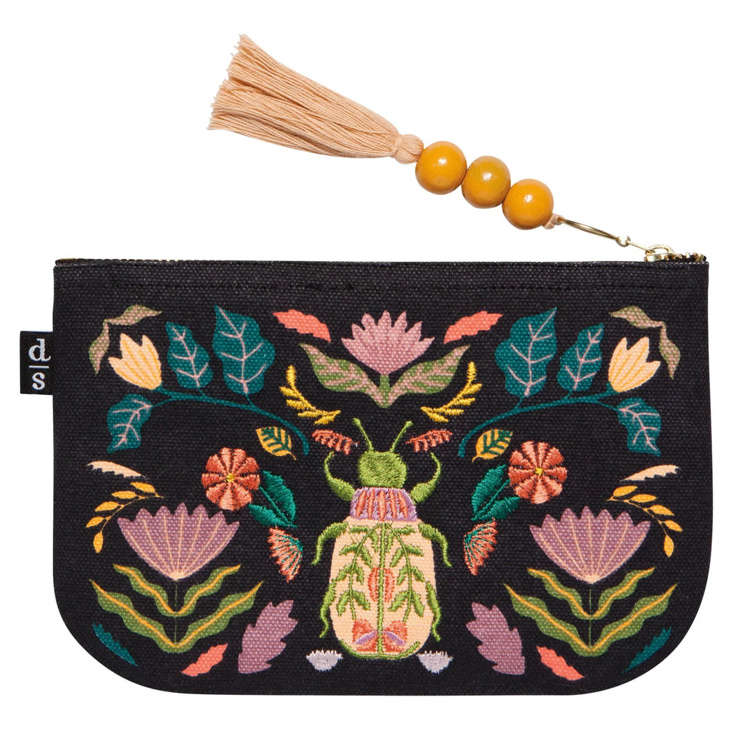Amulet Small Embroidered Zipper Pouch