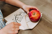 Load image into Gallery viewer, Reusable Snack bag , Lined snack bag, APPLE
