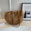 Boho Handwoven Paper Tote Bag