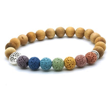Load image into Gallery viewer, Tree of Life Seven Chakras Lava Stone Bracelets
