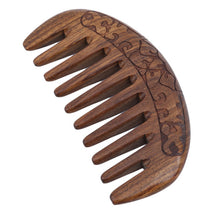 Load image into Gallery viewer, Engraved Wooden Wide Tooth Comb
