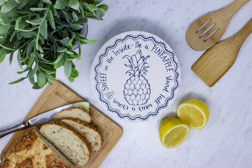 Small Fabric Bowl Cover 'Pineapple'